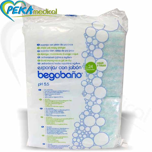 Begobano Soap Sponge pH 5,5 myjka z żelem myjącym 24 szt
