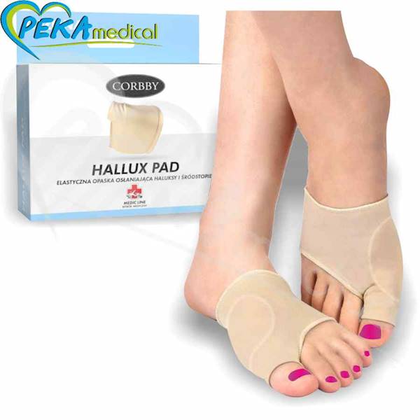 Corbby Hallux Pad L Opaska z żelową osłoną na haluksa i śródstopie