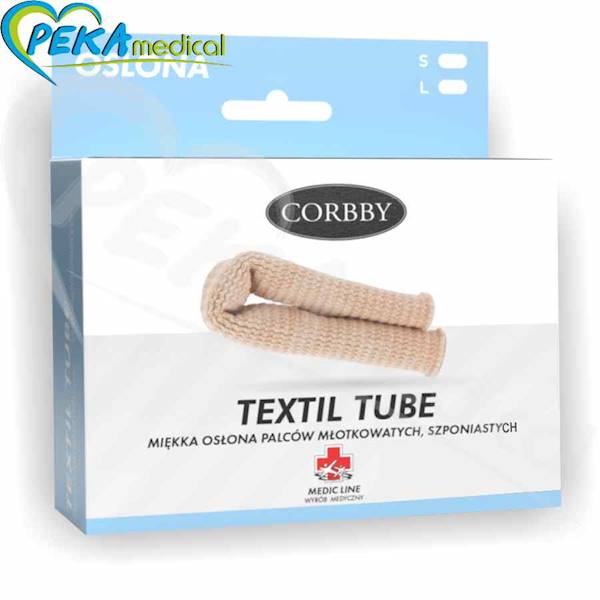 Corbby Textil Tube S Długa nakładka żelowa z bandażem na palce