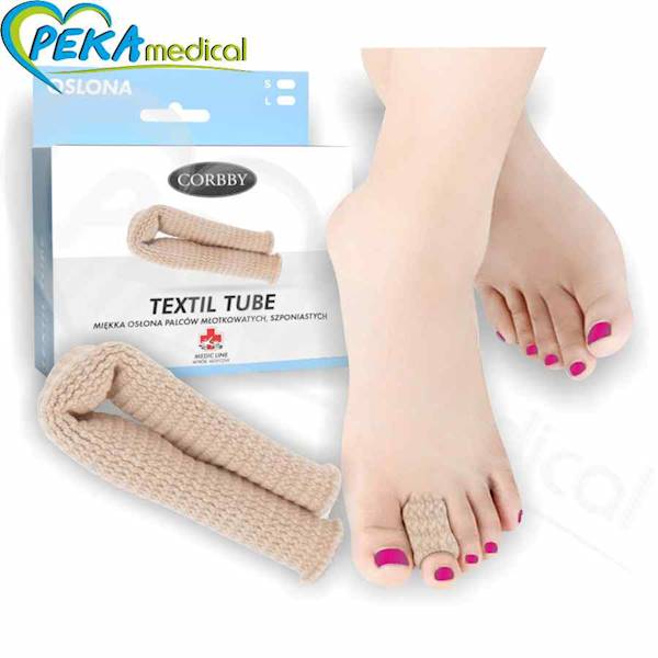 Corbby Textil Tube S Długa nakładka żelowa z bandażem na palce