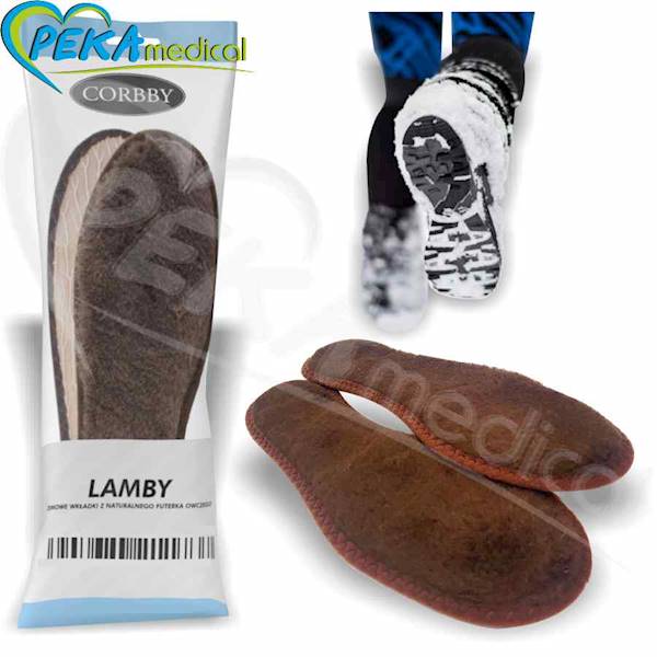 Corbby Lamby 39-40 Wkładki do butów zimowe z naturalnego futra owczego