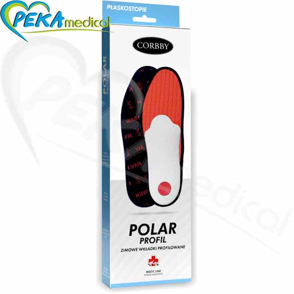 Corbby Polar Profil 37-38 Wkładki do butów ortopedyczne stabilizujące zimowe
