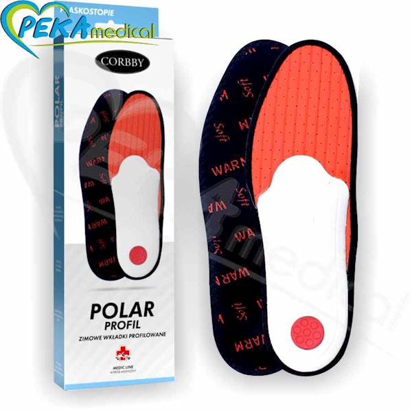 Corbby Polar Profil 39-40 Wkładki do butów ortopedyczne stabilizujące zimowe