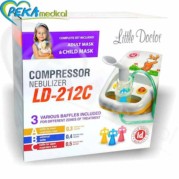 Little Doctor LD-212C żółty z królikiem Inhalator tłokowy nebulizator