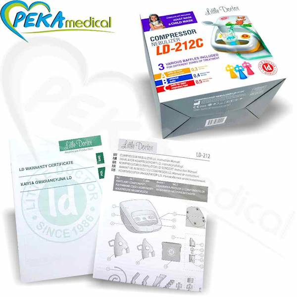 Little Doctor LD-212C żółty z królikiem Inhalator tłokowy nebulizator