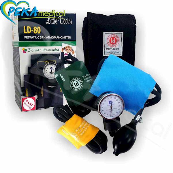 Little Doctor LD 80 + stetoskop Ciśnieniomierz mechaniczny pediatryczny dla dzieci 3 mankiety