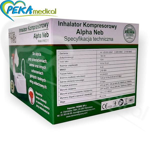 Alphamed Alpha Neb WNE211 Inhalator kompresorowy nebulizator