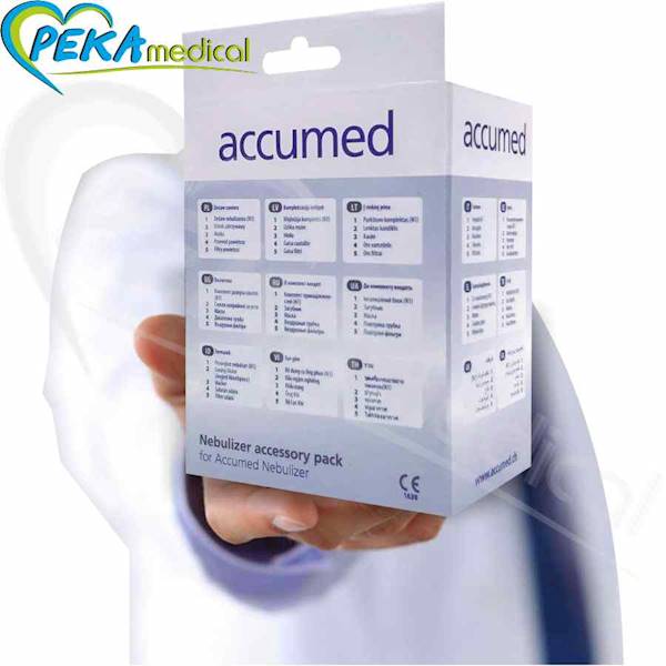 Accumed N1 regulowany NF80 Zestaw do nebulizacji inhalacji Nebulizator ustnik maski przewód filtry