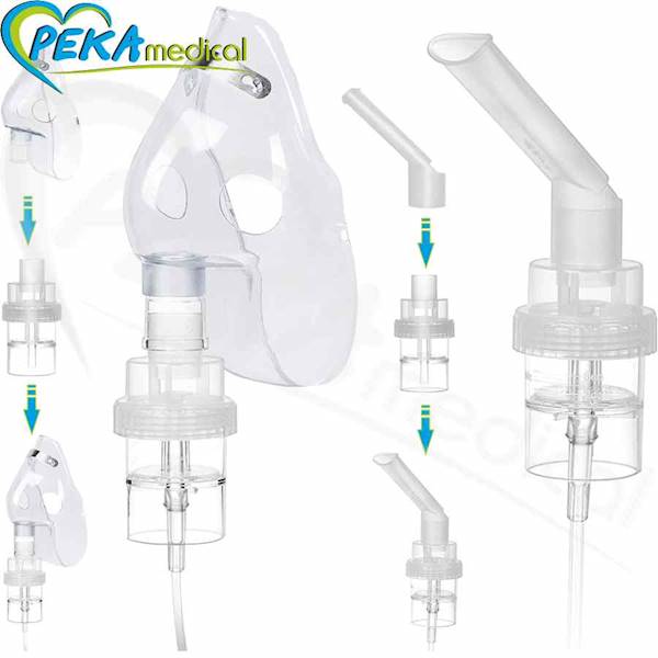 Accumed N1 regulowany NF80 Zestaw do nebulizacji inhalacji Nebulizator ustnik maski przewód filtry