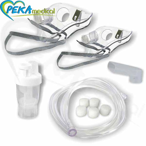 Accumed N1 regulowany NF80 Zestaw do nebulizacji inhalacji Nebulizator ustnik maski przewód filtry