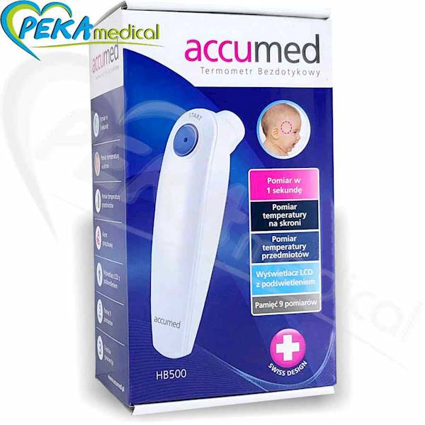 Accumed HB500 Termometr bezdotykowy do skroni na podczerwień