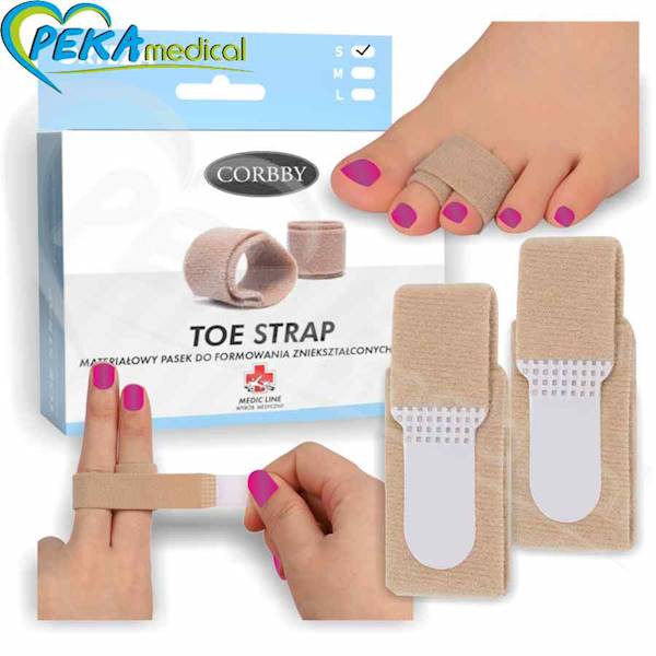 Corbby Toe Strap M Materiałowy pasek do formowania zniekształconych palców