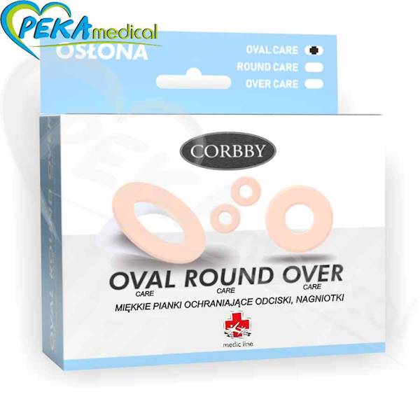 Corbby Oval Care Miękkie plastry z pianki ochraniające odciski nagniotki