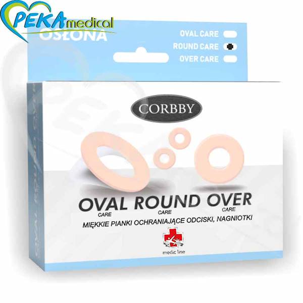Corbby Round Care Miękkie plastry z pianki ochraniające odciski nagniotki