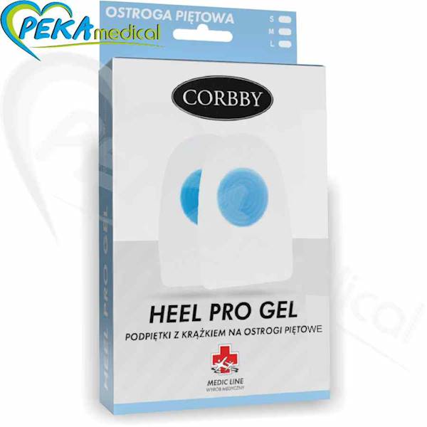 Corbby Heel Pro Gel S Podpiętki żelowe z krążkiem na ostrogi piętowe