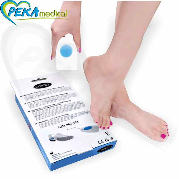 Corbby Heel Pro Gel M Podpiętki żelowe z krążkiem na ostrogi piętowe