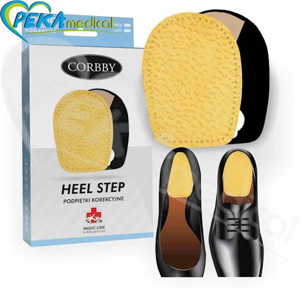 Corbby Heel Step Podpiętki korekcyjne skórzane stabilizujące pięty