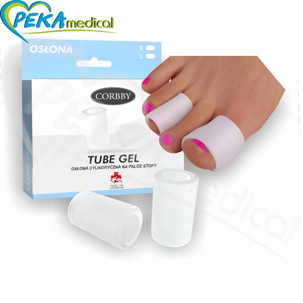 Corbby Tube Gel S Miękka żelowa osłona cylindryczna na palce stopy