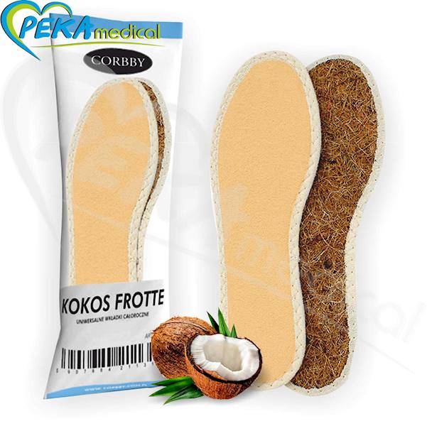 Corbby Kokos Frotte 35/36 Wkładki do butów z naturalnych włókien kokosowych