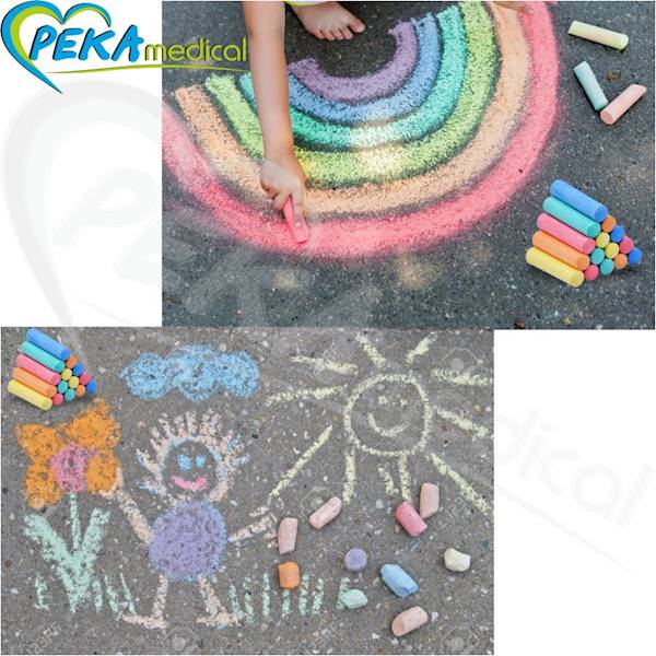 Chalky Chalk Kreda chodnikowa do rysowania 15 sztuk 6 kolorów