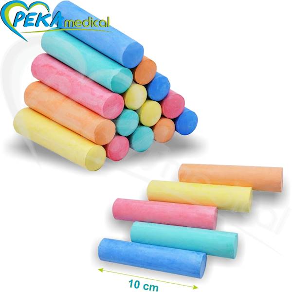 Chalky Chalk Kreda chodnikowa do rysowania 15 sztuk 6 kolorów