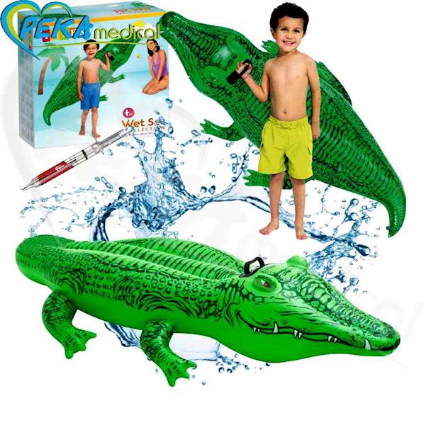 Intex Krokodyl z uchwytem Materac dmuchany do pływania 1,68mx86cm