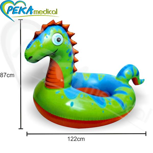 Swim Ring Smok zielony 122x81x87 cm Koło do pływania dmuchane zwierzę