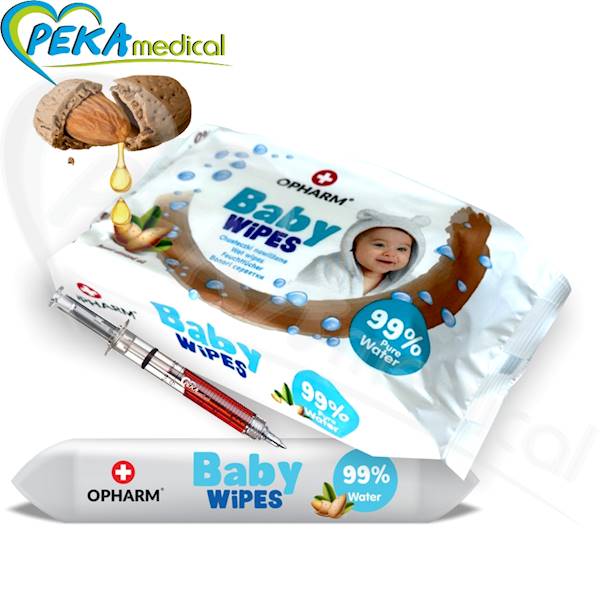 Opharm Baby Wet Wipes Sweet Almond 64 szt Chusteczki nawilżane dla dzieci słodki migdał