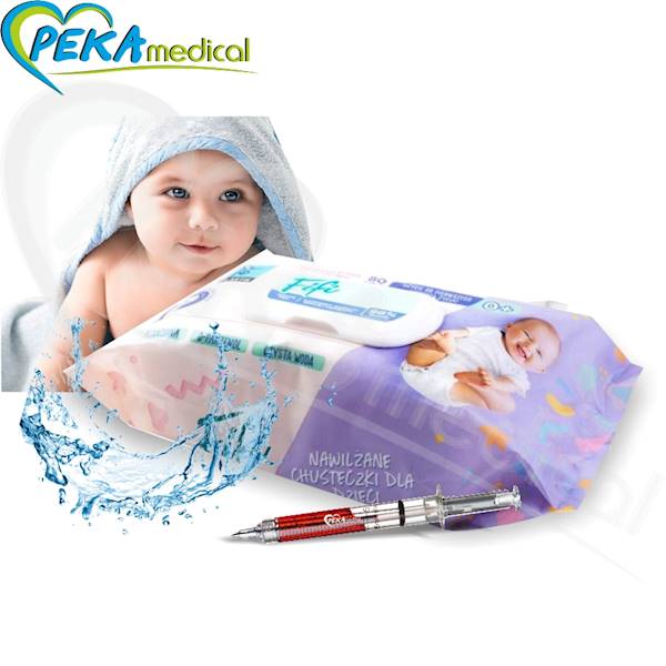 Opharm Fifi Wet Wipes 80 szt Chusteczki nawilżane dla niemowląt i dzieci 98% czystej wody