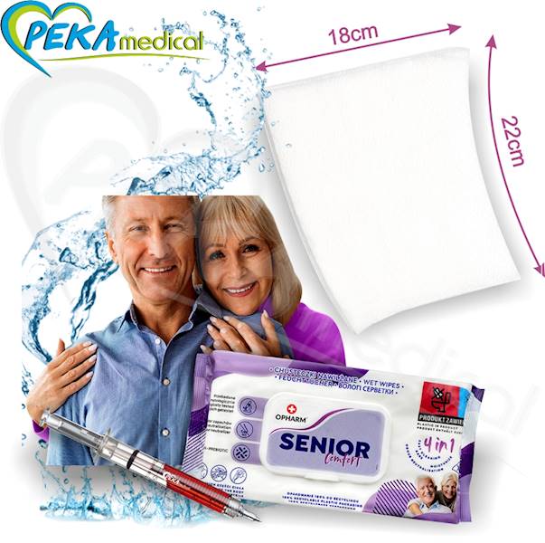 Opharm Senior Comfort 72 szt 4 in 1 Chusteczki nawilżane dla seniorów neutralizator zapachów