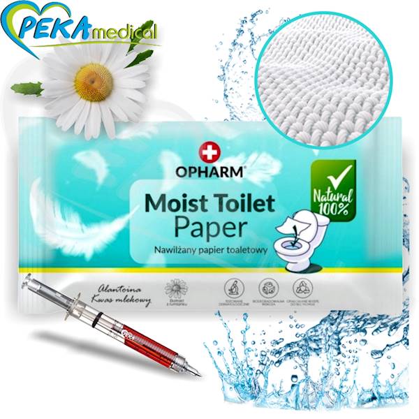 Opharm Moist Toilet Paper 48 sztuk Nawilżany papier toaletowy