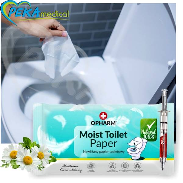 Opharm Moist Toilet Paper 48 sztuk Nawilżany papier toaletowy