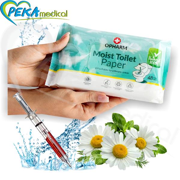 Opharm Moist Toilet Paper 48 sztuk Nawilżany papier toaletowy