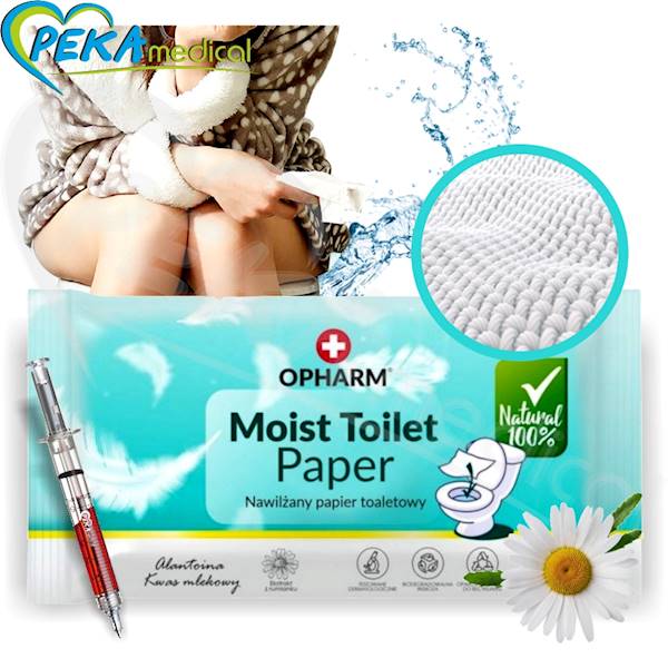 Opharm Moist Toilet Paper 48 sztuk Nawilżany papier toaletowy