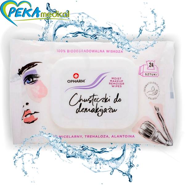 Opharm Make Up Off Wipes 24 sztuki Chusteczki nawilżane do demakijażu