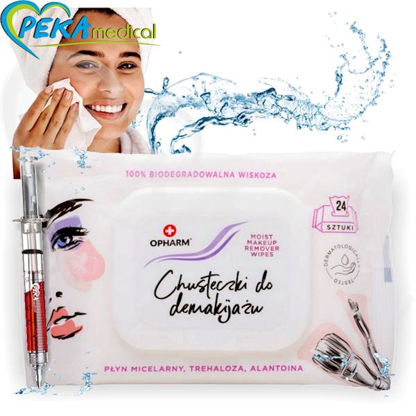 Opharm Make Up Off Wipes 24 sztuki Chusteczki nawilżane do demakijażu
