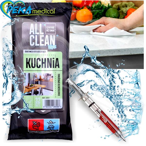 Opharm All Clean Kuchnia Chusteczki do sprzątania 32 sztuki