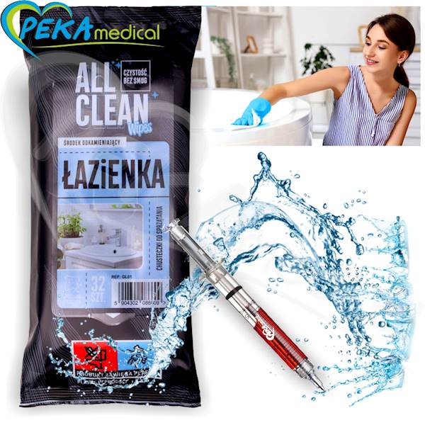Opharm All Clean Łazienka Chusteczki do sprzątania 32 sztuki