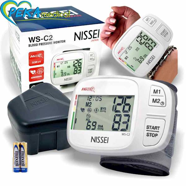 Nissei WS-C2 Japoński ciśnieniomierz nadgarstkowy automatyczny elektroniczny arytmia
