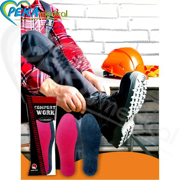 Corbby Comfort Work 41/42 Wkładki do butów komfortowe z miękkiej pianki memory