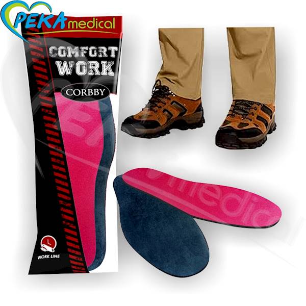 Corbby Comfort Work 43/44 Wkładki do butów komfortowe z miękkiej pianki memory