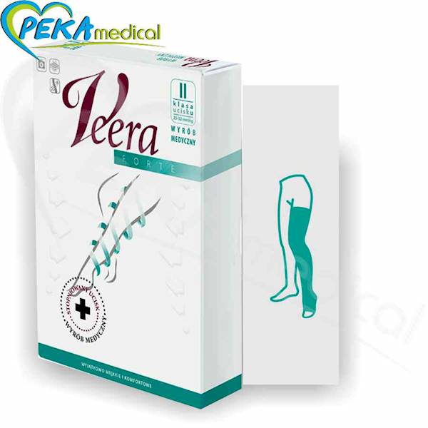 Veera Forte ccl 2 Pończochy krótkie otw palce/czarny 3