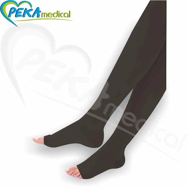 Veera Forte ccl 2 Pończochy krótkie otw palce/czarny 3
