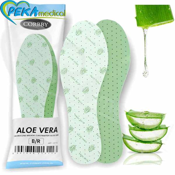 Corbby Aloe Vera 35-46 Wkładki do butów z ekstraktem z aloesu antyzapachowe amortyzujące