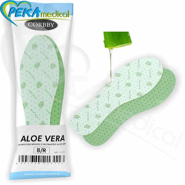 Corbby Aloe Vera 35-46 Wkładki do butów z ekstraktem z aloesu antyzapachowe amortyzujące