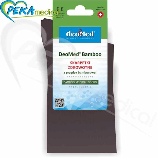 DeoMed Bamboo brązowy 35-38 Skarpetki bambusowe zdrowotne bezuciskowe bezszwowe
