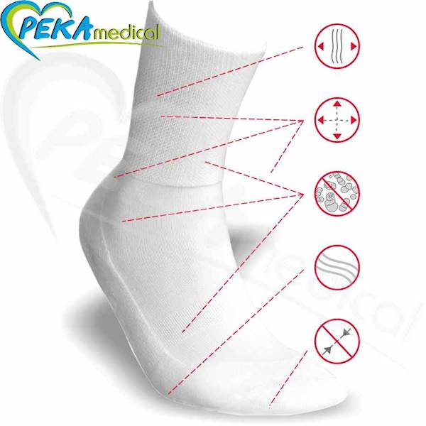 DeoMed Medic Deo Silver biały 38-40 Skarpetki bawełniane zdrowotne frotte srebro