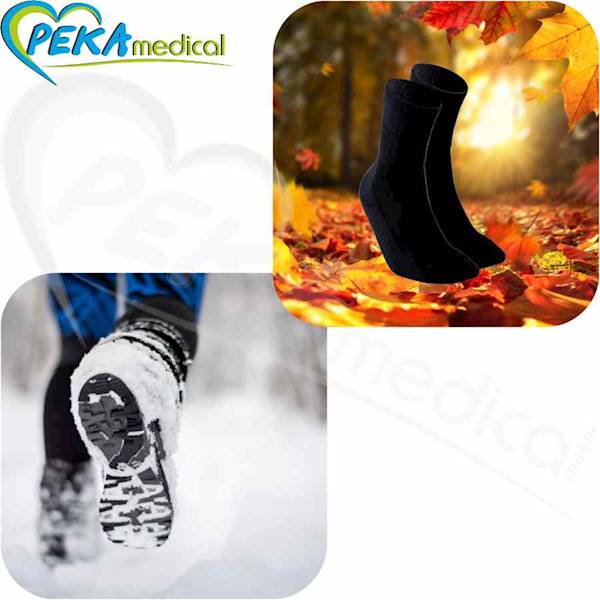 DeoMed Medic Deo Silver czarny 38-40 Skarpetki bawełniane zdrowotne frotte srebro