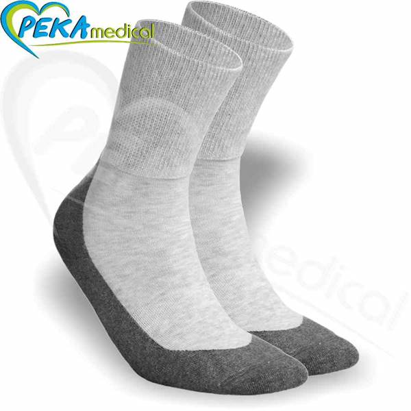 DeoMed Medic Deo Silver popielaty szary 35-37 Skarpetki bawełniane zdrowotne frotte srebro