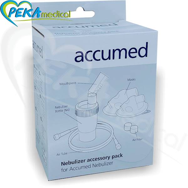 Accumed N4 NF100 Zestaw do nebulizacji inhalacji Nebulizator ustnik maski przewód filtry